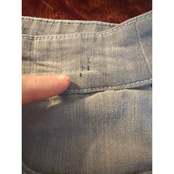 Chicos Flare Bootcut Gray Rhinestone Embellished High Waist Jeans Womens 12/L - Picture 7 of 12